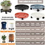 Party Zealot 5-Pack 13" Large Plant Caddy with Wheels Plastic Plant Dolly with Caster Flower Pot Mover Rollers Wheeled Rolling Plant Stands Round Plant Saucer Indoor Outdoor Base Coasters, Gray - Image 3