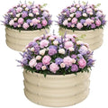 ZXZYHFTY Round Raised Garden Bed, 3 Pack Galvanized Steel, 2x2x1 Ft by ZXZYHFTY