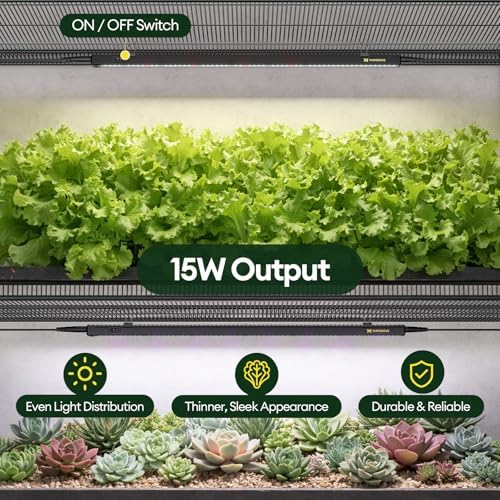 Maygrove Grow Lights for Indoor Plants, Tunable Spectrum 2FT LED Growing Lamp 28W (4 x 15W), T5 Grow Light Strip for Seed Starting, Vegetables, Linkable, Black, 4-Pack - Image 2