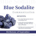 rockcloud Natural Raw Blue Sodalite Quartz Taper Tea Light Candle Holder - Image 3