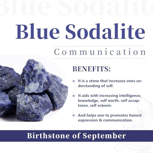 rockcloud Natural Raw Blue Sodalite Quartz Taper Tea Light Candle Holder - Image 3