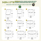 MUPATER 8ftx2ftx1.4ft Raised Garden Bed Outdoor for Vegetables, 9-in-1 Galvanized Metal Planter Box, 17''H Modular Garden Bed Kit Oval for Herbs and Flowers, Grey - Image 4