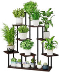 AZERPIAN 9 Tier Tall Plant Stand Indoor Corner Tiered Shelf Metal MDF Board by AZERPIAN