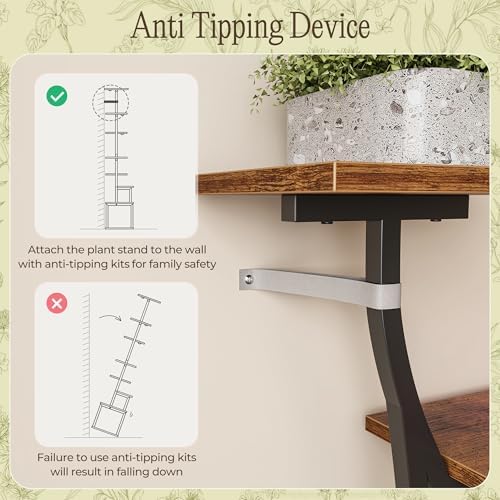 PRAISUN 51.3 Inch Plant Stand with Grow Light, 6 Tiered Indoor Plant Shelf - Image 6
