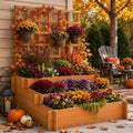 43" 3-Tier Fir Wood Raised Garden Bed Planter with Trellis by Ultym