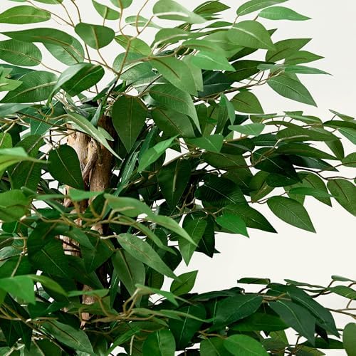 VECELO Artificial Ficus Tree with Sturdy Nursery Pot, 5FT Faux Silk Plant for Indoor Outdoor Home Garden Decor, 1 Pack - Image 2