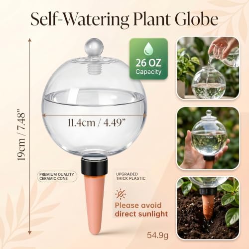 2 Pack 26 oz Extra Large Plant Self Watering Globes to 3 Weeks Watering - Image 3