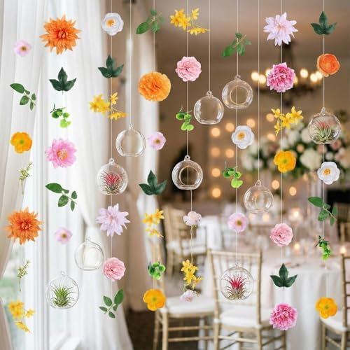 GlikCeil 18 Pcs Hanging Glass Globes 3.15" Tealight Holders Garlands - Image 5