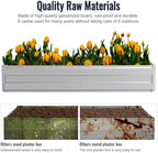 Galvanized Raised Garden Bed, Raised Graden Bed Kit-Square Metal Garden Bed,Large Planter Raised Bed Outdoor, Garden Box for Vegetables, Flower,herb,5.6 * 3 * 1 FT,Silver - Image 3