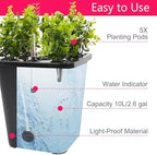 DWC 2 Hydroponic Buckets Kit for Plants, Hydroponics Growing System for Herbs/Tomato/Vegetables, DWC System with Air Pump & Germination Tray (Complete Indoor Hydroponic Gardening Supplies) (Black) - Image 6