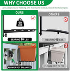 Window Box Brackets, Adjustable Planter Box Brackets, Heavy Duty Iron Flower Box Bracket for Deck Railing with Upgraded Bottom Support - Ideal for Balconies, Fences, and Gardens (6 Pack) - Image 6