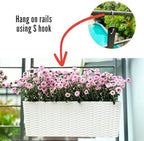 LaLaGreen Window Boxes Planter (20in, 4 Pack) Outdoor Wall Hanging Planters - Image 5