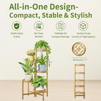Gold Plant Stand Indoor Outdoor, Corner Metal Flower Pot Stands for Multiple Plants, 5 Tier Heavy Duty Plant Shelf for Patio Garden Balcony Living Room Bedroom - GoldWave - Image 5