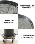 Heavy Duty Plant Caddy with Wheels 20 Inch, 360° Caster, Outdoor Rolling Plant Dolly that is Not Easily Rusted, Indoor Metal Plant Cart with Rollers, Plant Pot Trolley, Silver 3 Pack - Image 4