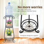 LASZOLA 3 Tiers Metal Corner Plant Flower Stand Tall Indoor Outdoor, Black - Image 3