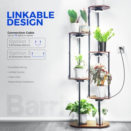 Barrina OG09 Puck Grow Light, 36W(4 x 9W), 5000K, Timer, 4 Packs, Black - Image 2