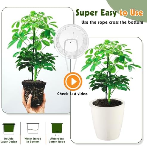 Self-Watering Pots for Indoor Plants, 16-Pack Self Watering Planter with Drainage Holes, Small African Violet Pots with Water Indicator, 10-Pack 5''/6-Pack 6.7'' Orchid Pot, White - Image 7