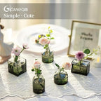 Glasseam Mini Glass Flower Vases: Set of 40 Small Green Bud Vases in Bulk - Image 4