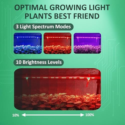 Mini Indoor Greenhouse with Grow Light - Portable Outdoor for Plants Green House Cabinet with Wheels, Tent Cover, 4 LED Lights with Dimmable 3 Color 36W, 4 Tier Gardening Shelves - Image 4