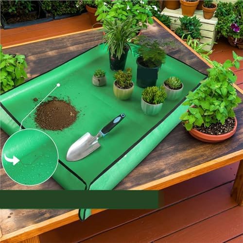 2 PCS Thickened Repotting Mat for Plant Transplanting Portable Waterproof Potting Tray Mess Control Gardening for Plants Transplanting(75x100cm) - Image 3