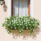 Krissing 2 Pack Artificial Hanging Basket with Daisy Flowers, White - Image 6
