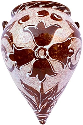 Hand-Painted Spanish Orza Wall Flower Pot, Spanish Cafe de Pico by CactusCanyonCeramics
