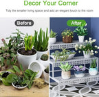 Garden 4 you 3-Tier Rectangular Metal Plant Stand, Ladder Flower Pot Rack - Image 3