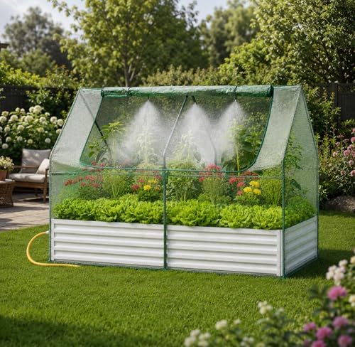 Garvee 6x3x1 FT Raised Garden Bed with PE Cover & Self-Watering System by Garvee