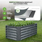 4×2×1.4ft Galvanized Raised Garden Bed Kit, Metal Planter Boxes Outdoor, High Raised Beds for Vegetables, Fruits, and Flowers - IronGrey - Image 4