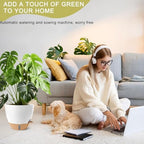 Self Watering Pots for Indoor Plants, 3 Pack 12/10/8 Inch, Large Planter with Water Reservoir, Modern Decorative Flower Pots for Home & Office White - Image 5