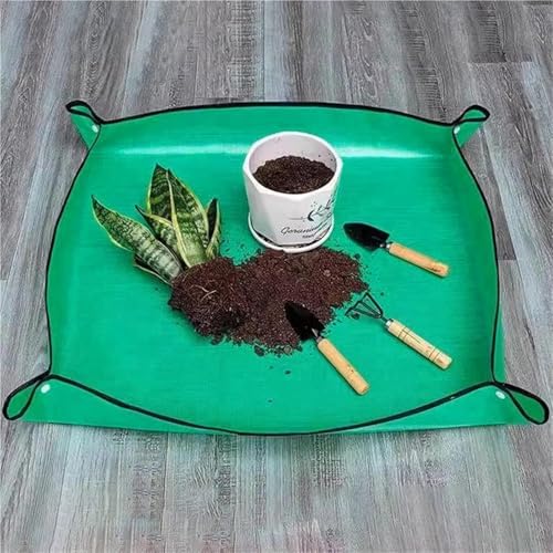 Waterproof Foldable Planting Mat Garden Potting Pad for Flowerpot Transplanting Mixing Soil Tool for Indoor Plant Repotting(100x100cm A Normal) - Image 5