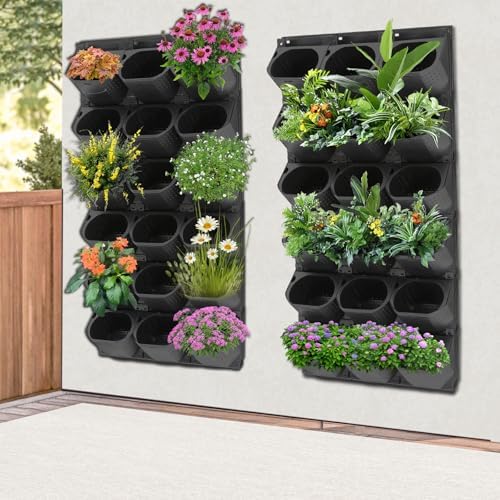 Vertical Wall Planter with 36 Pots (Black) - Image 4