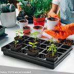 RooTrimmer 24 Cell Nursery Pots Trays (17"x11"x2") with Plastic Flat Seed Starter Trays, Durable Carrying Seedling Starter Tray, Reusable Planting Tray for Holding 2.7 inch Nursery Pots, 3 Sets Combo - Image 6