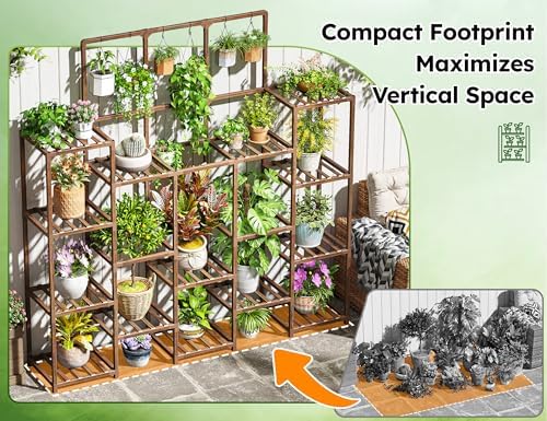 EnHomee 63" Tall Plant Stand with 14-Tier for Garden - Image 2