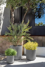 Veradek Demi Round Gray Plastic Planter Bundle (12 in. 16 in. 20 in.) DMV-BUN-C - Image 5