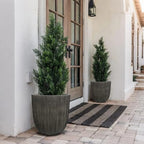 14.8" H Tapered Ribbed Large Plastic Planter with Drainage Hole & Plug - Image 5