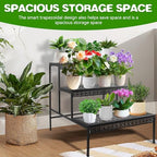 3 Tier Metal Plant Stand, Ladder Flower Pot Holder Plant Stands - Image 6