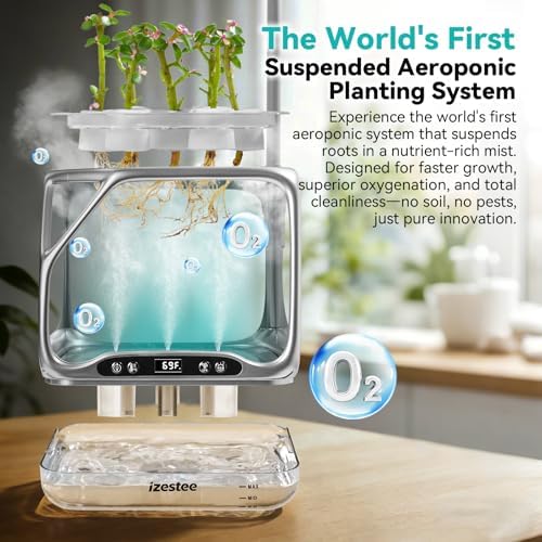 Aeroponics Growing System with Grow Light & Humidifier - Smart Indoor Garden, Visual Root Observation, RGB Mood Lighting, for Plants, Mushrooms - Desktop Hydroponic Planter - Image 2