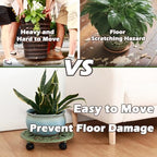 14 In Rolling Plant Stand with Wheels Metal Plant Caddy with Wheels 1 Pack - Image 2