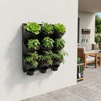 9 Pockets Greenstalk Vertical Planter, Wall Mounted Vertical Planter(Black) - Image 5