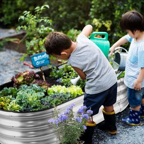 JERIA Raised Garden Bed,Galvanized Raised 2 Pcs 4×2×1ft Planter Boxes Outdoor with Easy Assembly, Large Garden Bed for Vegetables, Fruits, Flower - Image 6