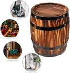 BESTOYARD Wood Wine Barrel Whiskey Barrel Bucket Aging Barrel Vintage Planter Container Water Wishing Well Pail for Home Kitchen Bar Summer Party Decoration Dark Brown, 20.00X16.00X16.00CM - Image 6