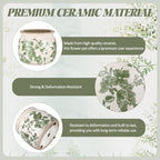 2 Pcs Vintage Planter Ceramic Plants Pot with Drainage Ice Crack Scroll Flower Vase Pot for Indoor Outdoor Plants Home Kitchen Decor Gifts (Vintage Floral,5.9") - Image 3