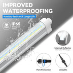 JESLED Waterproof T8 Grow Lights, 4FT 5000K Full Spectrum Daylight, 6Packs - Image 2