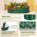 Land Guard 2Pcs 8ft Galvanized Steel Raised Garden Bed, 8 x 4 x 1 ft Large Metal Raised Planter Beds, Raised Garden Bed for Vegetables, Green - Image 3