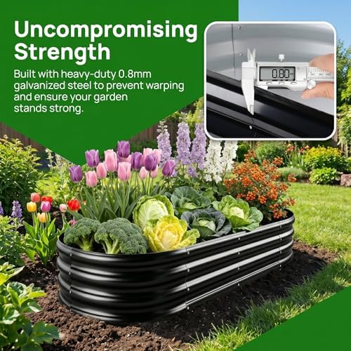 Galvanized Raised Garden Bed, Metal Raised Garden Bed, Outdoor Raised Garden Beds, Raised Beds for Gardening, Planters for Vegetables, Flowers, Herbs (2) - Image 3