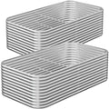 2 Pack Tall 8x4FT Corrugated Galvanized Steel Raised Garden Bed Outdoor, Metal Above Ground Garden Bed for Vegetables and Flowers, Raised Beds for Gardening by CATMANOR