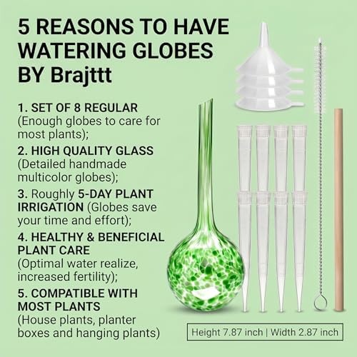 8Pcs Glass Plant Watering Globes,Self Watering Globes,Water Bulbs - Image 2