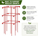 Gardener's Supply Company Pepper & Eggplant Cages - Red (Set of 3) - Image 3