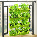 Vertical Garden Wall Planter, Wall Mounted Planter 4-Tier 8 Pockets Vertical Garden Wall Planter Raised Beds Hanging Planter Wall Mounted Flower Beds for Flowers Vegetables Herb (Light Green) by DYRABREST